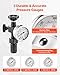 VEVOR Hydraulic Nitrogen Accumulator Charging Kit, All-in-One Nitrogen Fill Kit, Pressure Test System with 3 Gauges (1500, 4000, 6000 PSI), 6 Adapters Couplings, 1 Gas Hose, 1 Valve, 1 CGA580 Adapter