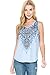 LEEBE Plus V-Neck Printed Tank (1X - 5X) (Purple Paisley, 3X)