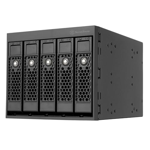 Silverstone SST-FS305B-E -Cage d’Adaptateur Hot-Swap SAS-12G / SATA 6Gbit/s de Trois Baies de 5,25