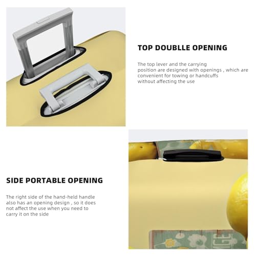 Luggage Cover Elastic Washable Suitcase Protector Lemon Yellow Suitcase Covers for Luggage 18-32 Inch Portable Travel Luggage Covers Sleeve Dust-proof Anti-Scratch Baggage Covers4