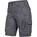 Produktbild Leibwächter  Arbeitsshorts Damen Flex LINE Grau-schwarz  Größe 38  Robuste Cargo Hose mit Taschen  Handwerker Shorts  Berufsbekleidung  Multifunktionshose mit Reflektoren
