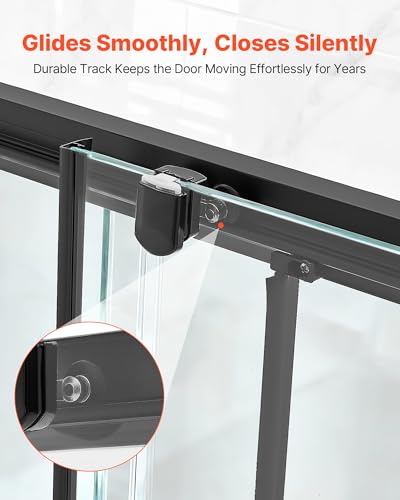 Image of VEVOR Shower Enclosure, 35 in. D x 35 in. W x 72 in. H, Framed Corner Double Sliding Shower Door with 1 /4 in. Clear Tempered Glass, Shower Stall for Walk in Shower (Shower Base Not Included)
