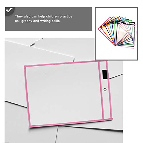 NUOBESTY 10 peças de plástico transparente com zíper para arquivos, organizador de documentos de PVC