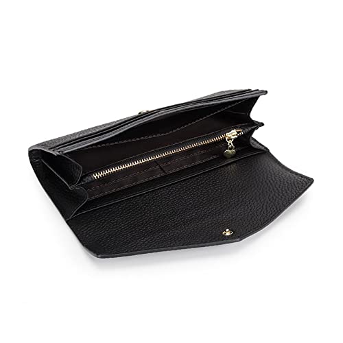 Women's Wallet Genuine Leather Women's Wallet Multifunctional Women's Wallet Long (19 * 10.5 * 2.5cm) (K)4