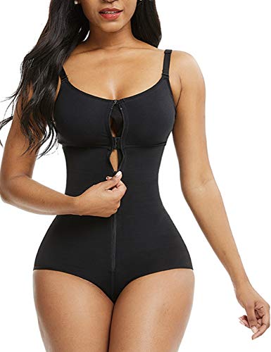 YOUCOO Shapewear for Women Tummy Control Fajas Colombianas Body Shaper Zipper Open Bust Bodysuit