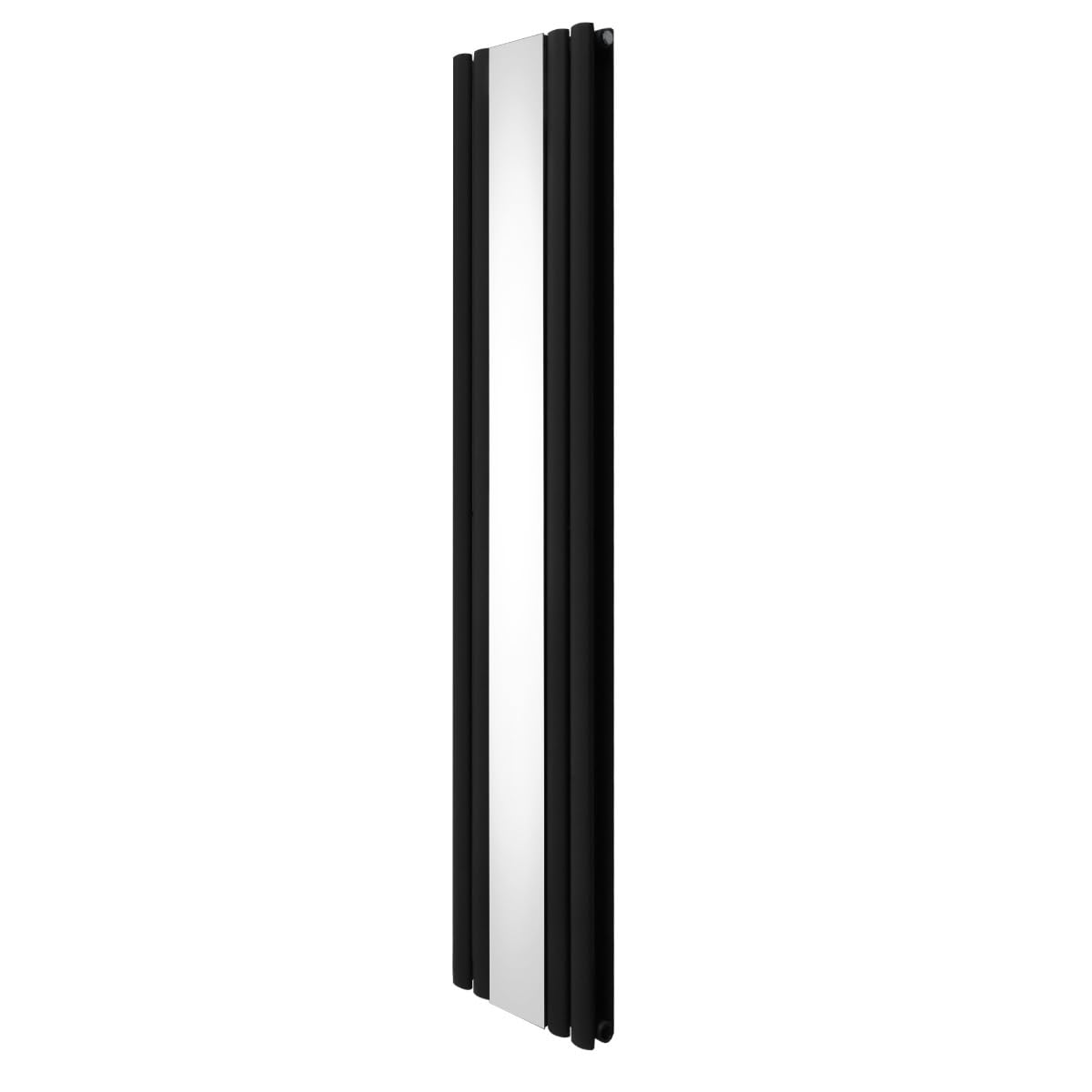 Monstershop Black Oval Mirror Radiator - 1800Mm X 380Mm