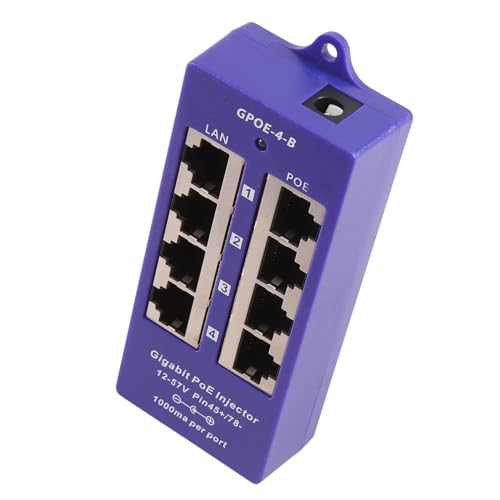 Inyector PoE Pasivo Gigabit 4 Puertos 48V o 24V para Cámara IP y Punto de Acceso WiFi miniatura 4