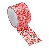 Spécifications: Matériau: Film Plastique; Style: Fleur Rouge/Blanche; Largeur: 60 mm / 2,36 Pouces; Longueur Totale: 30 m/ 98,43 Pieds; Liste d'Emballage: 1 Rouleau x Ruban Washi Chinois