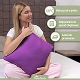 NatureMark Poszewka na poduszkę z dżerseju, 2 sztuki, dla osób śpiących na boku, wiele rozmiarów i kolorów, Öko-Tex (80 x 80 cm, fioletowa)