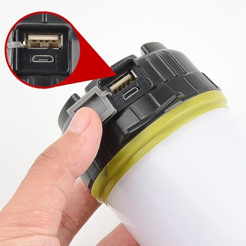 Lanterne légère de camping rechargeable avec poignée et 6 modes