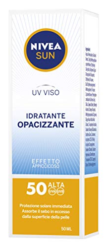 NIVEA Sun UV-Gesichtscreme, feuchtigkeitsspendend, matt, FP50, 50 ml, feuchtigkeitsspendende und mattierende Creme mit Matt-Effekt… – Ansicht 3