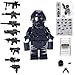 Toysvill SWAT Military Police Building Block Kit | Motorcycle & Soldiers Minifigures (Classic Set of 6 PCS) with Dog, Modern Weapons and Accessories Gift