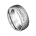 HIJONES Ring Islamischer Words Männer Rostfreier Stahl Silber Größe 62