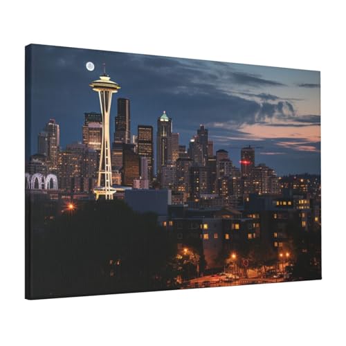 Impression sur toile Seattle HD pour habiller un mur vide de bureau 40x61cm