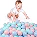 Pack of 50 Ball Pits Balls, 2.2 inches/5.5 cm, BPA Free Plastic Balls Crush Proof Ocean Balls Phthalate Free Toys for Boys Girls Toddlers Indoor Outdoor Game (Macaron Blue, Pink, Macaron Green)