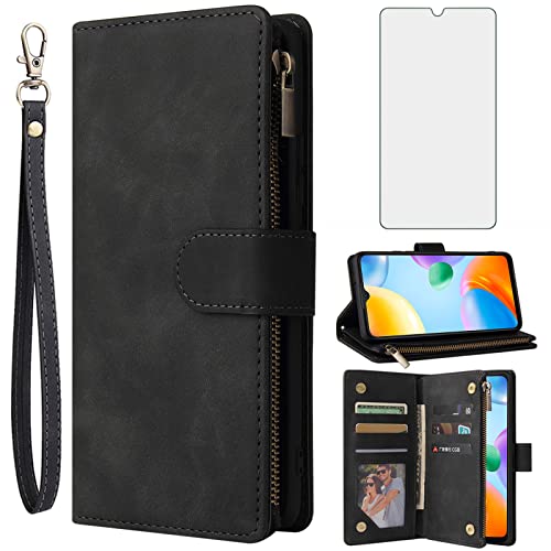 Protection Redmi 10C Asuwish étui portefeuille antichoc anti-rayure complet