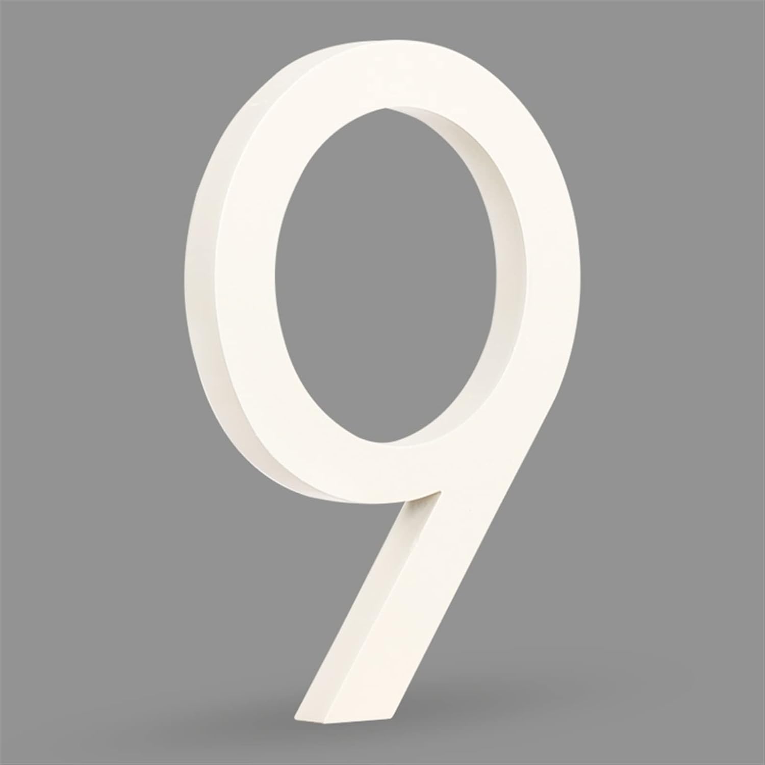 House Number 15cm Big White House Number Floating Sign Modern Door Numbers Signage Home Outdoor Huisnummer Numeros Casa Address 0-9 (Color : 0) (9)