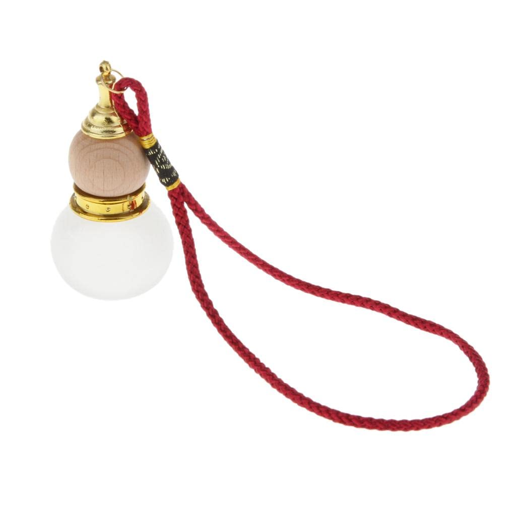 5ML Calabash Pendant Empty Perfume Bottle Glass Wood Car Home Hanging Charm-image-17