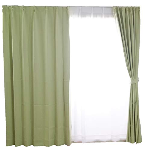 スミノエ(Suminoe) カーテン ライトグリーン 100×135cm 遮光1級 プライム2 1枚入 V1816