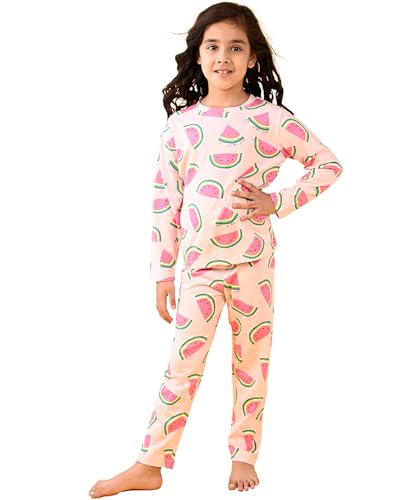 Image of Anthrilo Pure Cotton Printed Pyjama Set for Girls | Sleepwear | Night Suit, Night Wear | Long Sleeves T-Shirt & Pyjama | Regular Wear | 0-14 Years