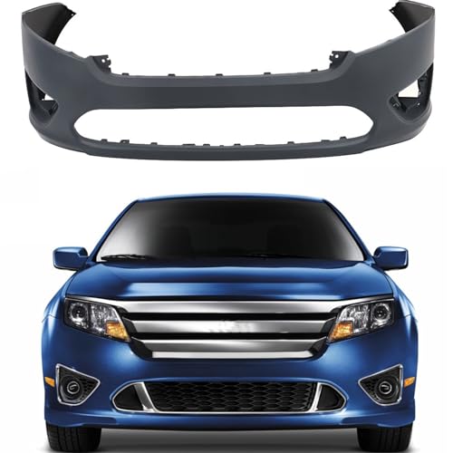 RainMan S Front Primed Bumper Cover Fascia Replacement for 2010 2011 2012 Fusion Hybrid S SE SEL Sport AE5Z17D957BAPTM FO1000650