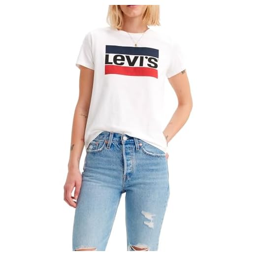 Levi's The Perfect Tee Camiseta, Sportswear Logo White, M Mujer