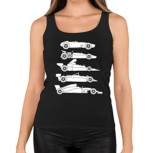 Flip Womens Evolution of The Formula F Car 1 One Vest Tank Top Nero 40