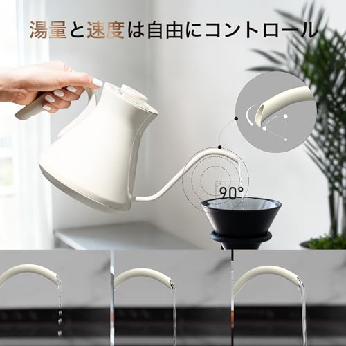 エペイオス(Epeios) 電気ケトル エペイオス(Epeios) ドリップ 0.6L Fine&Flow LUX 600 JPCCN1050 の商品画像 2