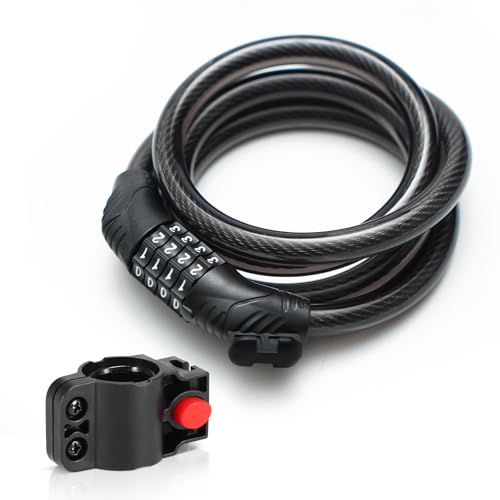 4 Digit Combination Bike Lock, 1.2m x 12mm