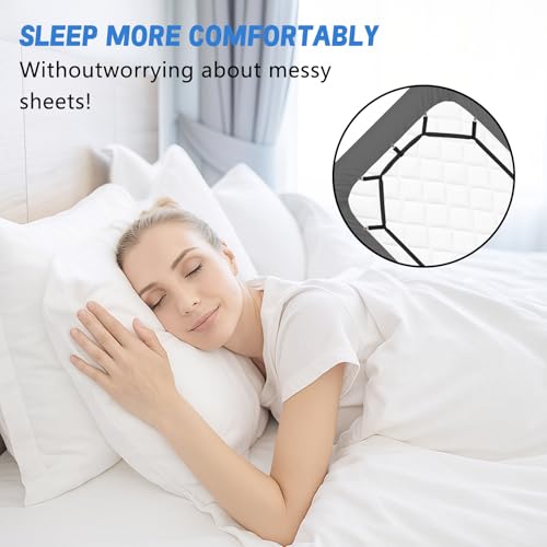 AceOrbit 2 Pcs Adjustable Bed Sheet Fasteners 360 Degree Elastic Sheet Holder Straps Heavy Duty Suspenders Grippers for Full, Queen, King Twin Bed, Fits All Mattress Sizes - Thumbnail 5