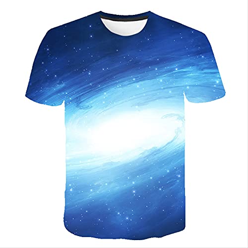 T-Shirt Galaxy Homme et Femme Imprimé 3D Espace Décontracté S-6Xl