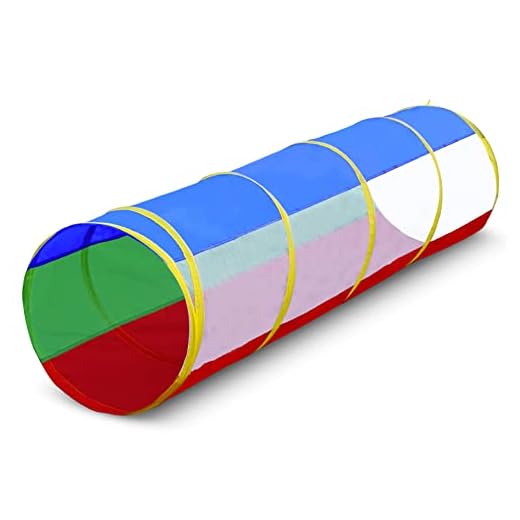 Hide N Side 6ft Crawl Through Play Tunnel Toy, Pop up Tunnel for Kids Toddlers Dogs Babies Infants & Children Gift Indoor & Outdoor Action Toy Tunnel