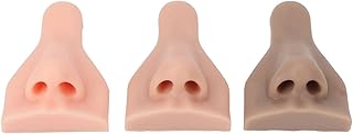 3 peças de modelo de nariz de silicone, 3D flexível macio para praticar sutura, instruções de ensino de sutura, modelo de nariz de silicone macio, exposições de partes do corpo para praticar manequim de sutura