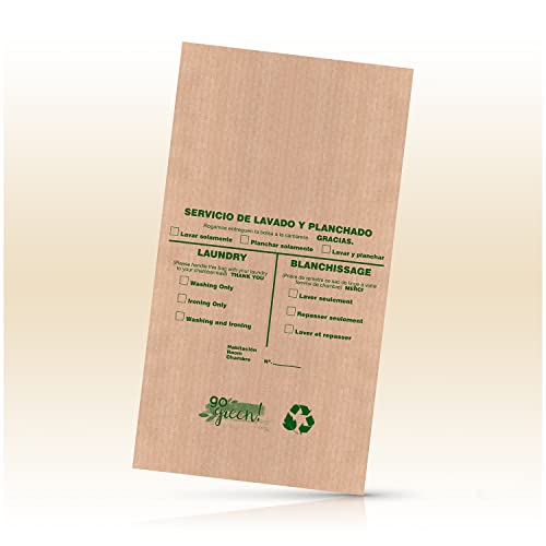 250 Bolsas de lavandería Eco desechables| Bolsa biodegradable servicio lavandería hotel| 100% Ecofriendly Cover