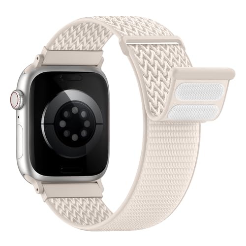 Nylon Sport Loop Compatible with Apple Watch Bands 44mm 40mm 46mm 42mm 45mm 49mm 41mm 38mm Men Women Soft Breathable Fabric Woven Strap for iWatch Band Series 11 10 9 8 7 3 5 4 3/Ultra 3 2/SE 3 2/SE