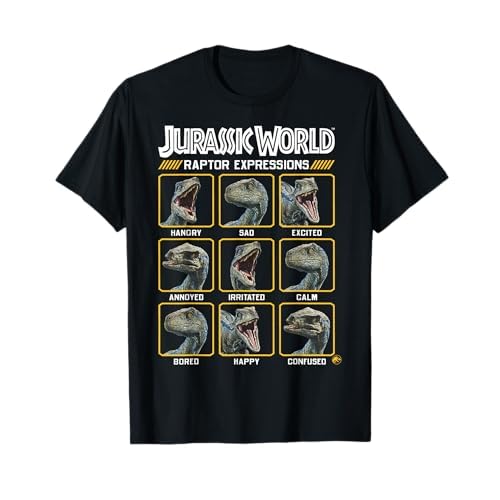 Jurassic World 2 Expressions of Raptor Squares T-Shirt