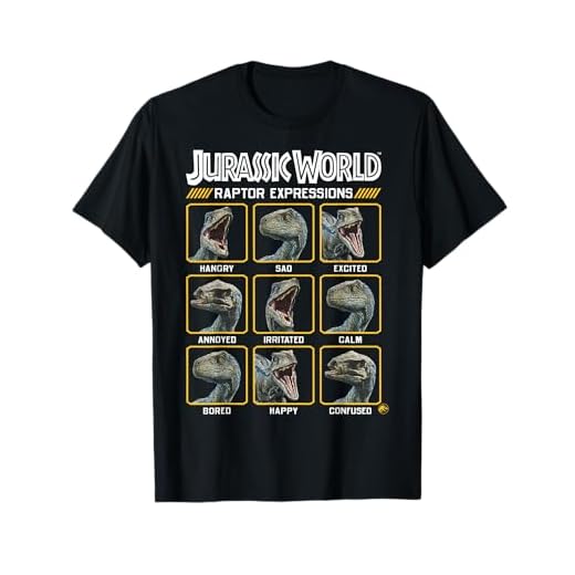 Jurassic World 2 Expressions of Raptor Squares T-Shirt
