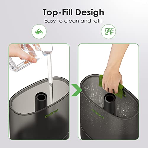Oraimo Humidifiers For Bedroom Large Room, 6L Top Fill Cool And Warm Mist Humidifier, Max 700Ml/H, Automatic Smart Humidifier Efficient, Essential Oil Diffuser, Quiet Sleep Mode, Timer, Remote Control #TOP2