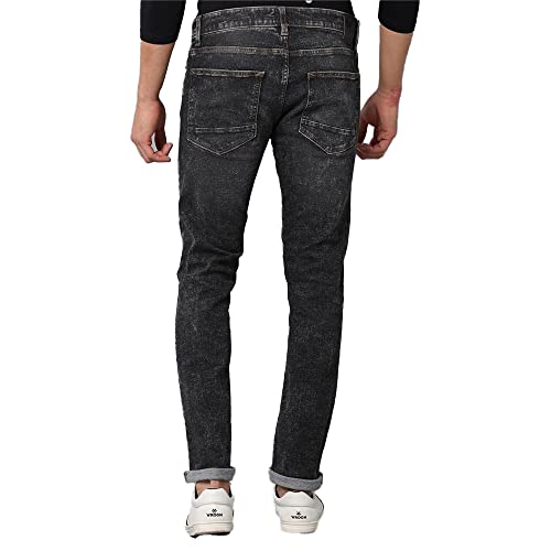 Image of VOI Jeans Men's Faded Cotton Blend Skinny Fit Jeans-VOJN1751-Jeans