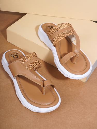 Image of Carlton London women's Braided Strap Toe Ring Strap Comfort Sandals