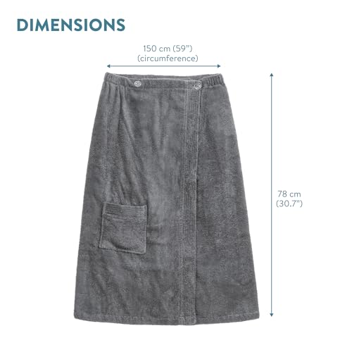JEMIDI Saunakilt für Damen - Saunatuch Damen aus Baumwolle - Saunahandtuch mit Tasche - Sauna Kilt für Frauen - Handtuchkleid - Sauna Tuch Saunakleid Handtuch Frauen