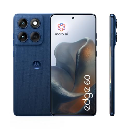 Motorola edge 60 con Moto AI 8/256GB, Fotocamera 50+50+10MP, selfie 50MP, Display 6.67' pOLED 120Hz, MediaTek Dimensity 24M, batteria 5200mAh, ricarica 68W, Android 15, PANTONE Gibraltar Sea