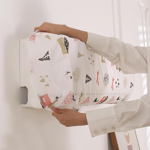 Image of HOKIPO Air Conditioner Cover for 2 Ton Split AC | Fits AC Units upto Size 110x33x31 cm | Dustproof, Waterproof & Washable Indoor Unit Cover | Woodland Village (NEW-D4-AR5874)