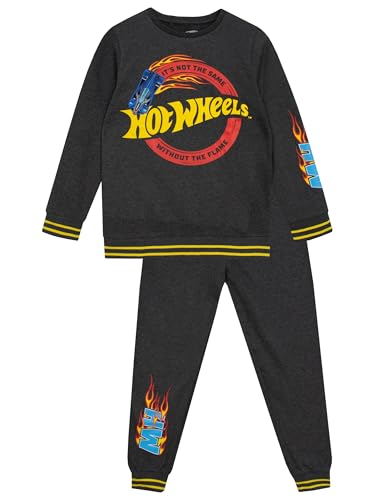 Hot Wheels Sweatshirt and Pants Set | Boys 2 Piece Outfit Set | Race Car Tracksuit For Kids | Ages 3 To 13 Years | 5