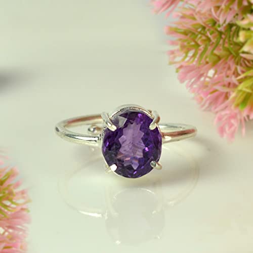 Image of Reiki Crystal Products Certified Natural Gemstone Adjustable Ring, AAA Crystal Ring for Men & Women, Citrine Amethyst Quartz Lapis Onyx Tiger Eye, Reiki Charged Jewellery