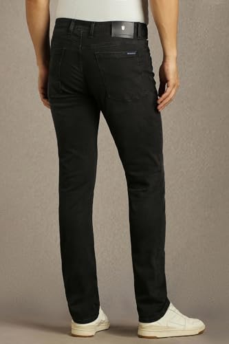 Image of Louis Philippe Men's Slim Fit Stretch Fabric for Comfort Premium Wash Aesthetic Authentic Twill and Durable Jeans