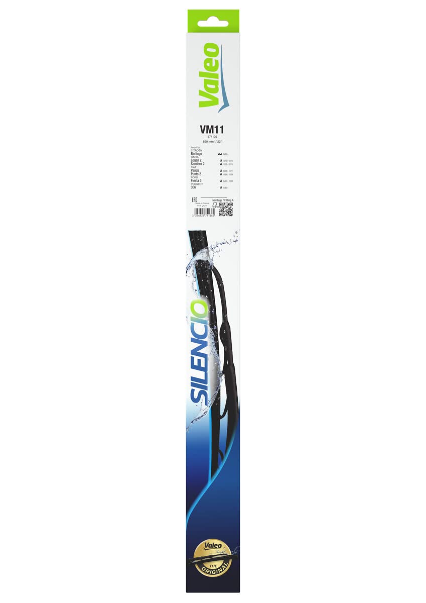VALEO Silencio Wiper - VM19 - All-Seasons Durable and Resistant Windshield Conventional Wiper Blade 630mm - 1 Wiper Blade - 574144