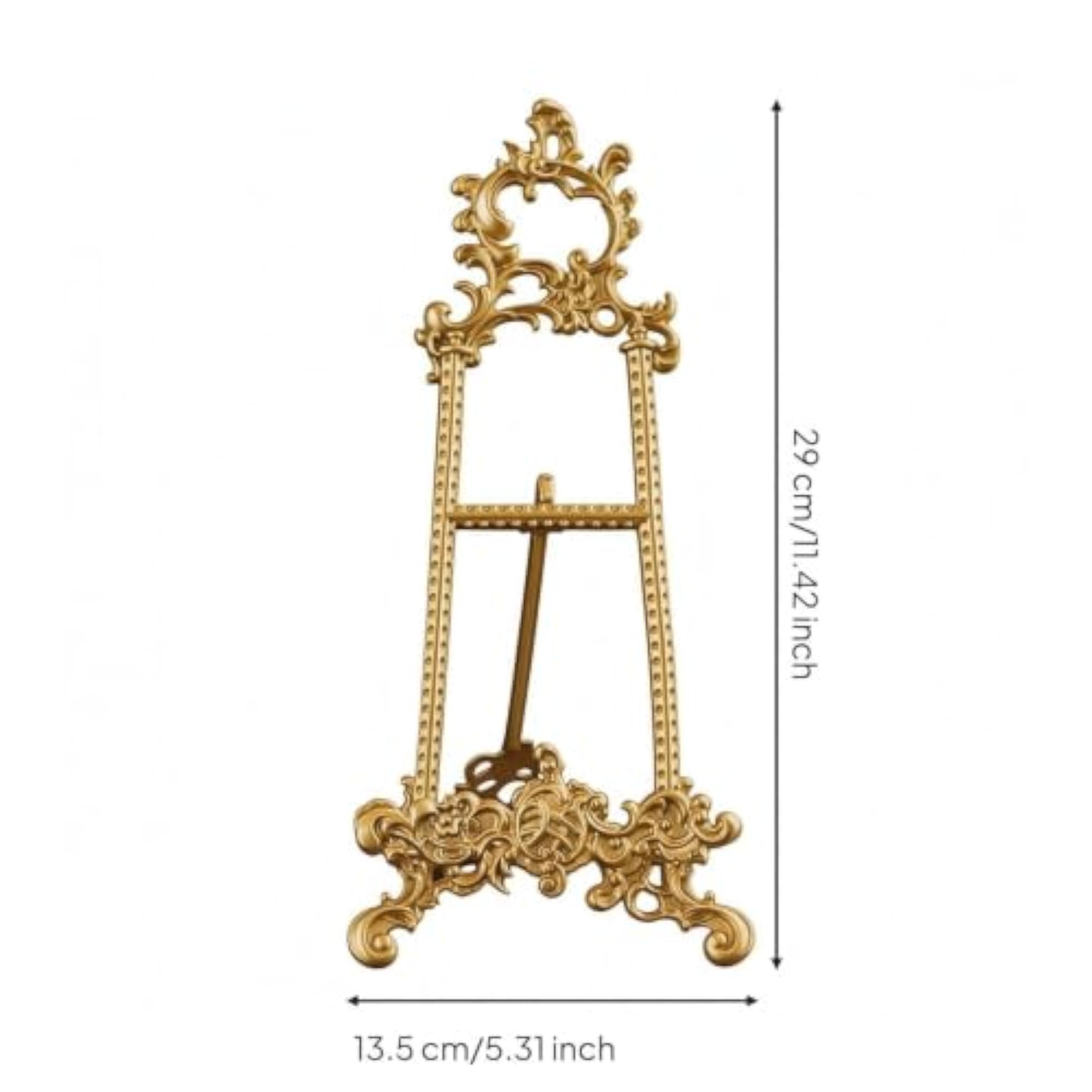 Ornate Brass Easel Stand for Display