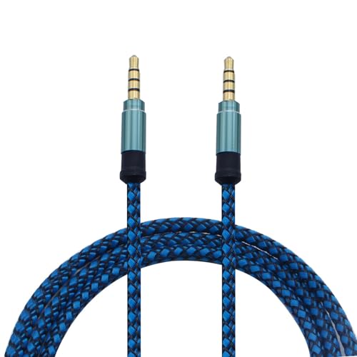 Cable estéreo 3.5mm a 3.5mm Nylon Trenzado 1.5m miniatura 6