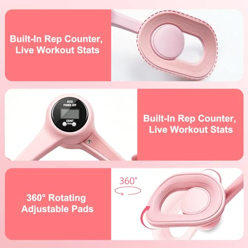 CelerFit Thigh Trainer for Women, Pelvic Floor Kegel Exerciser with Rep Counter, 360° Rotating Home Fitness Equipment for Hips and Legs（Pink） by CelerFit - Image 8